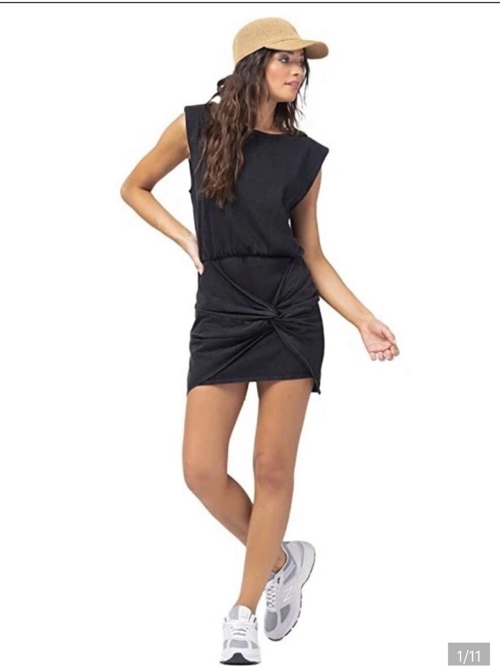 l*space Black Knot-Front Sleeveless Mini Dress